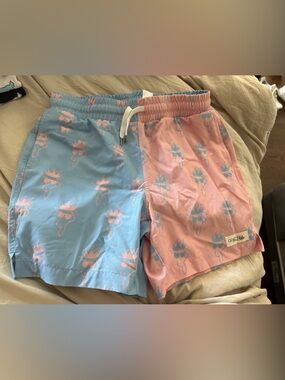 COSTA VIVA Kids Reversible Pink & Blue Swim Shorts